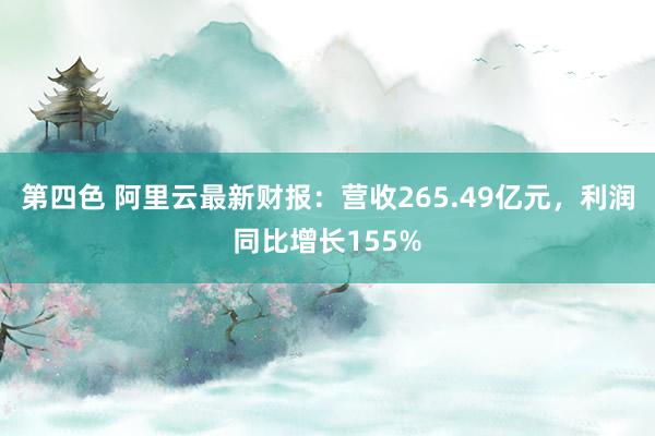 第四色 阿里云最新财报：营收265.49亿元，利润同比增长155%