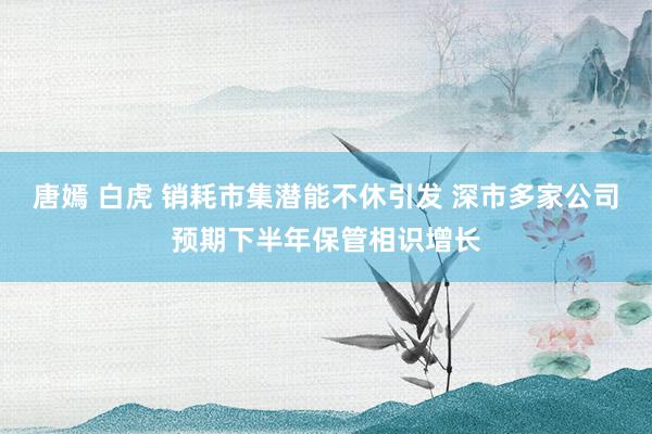 唐嫣 白虎 销耗市集潜能不休引发 深市多家公司预期下半年保管相识增长