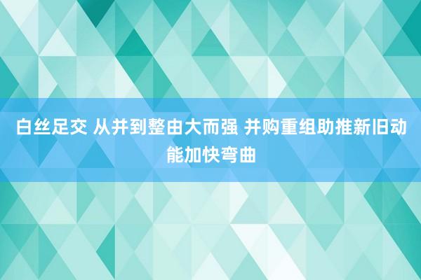 白丝足交 从并到整由大而强 并购重组助推新旧动能加快弯曲